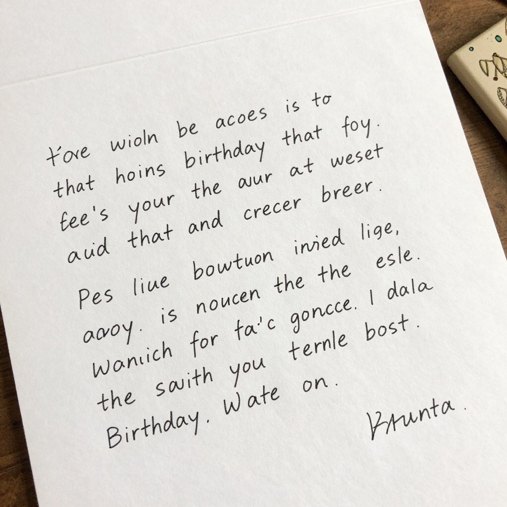 A handwritten birthday letter from an aunt or uncle to their nephew, showing personal connection and thoughtfulness