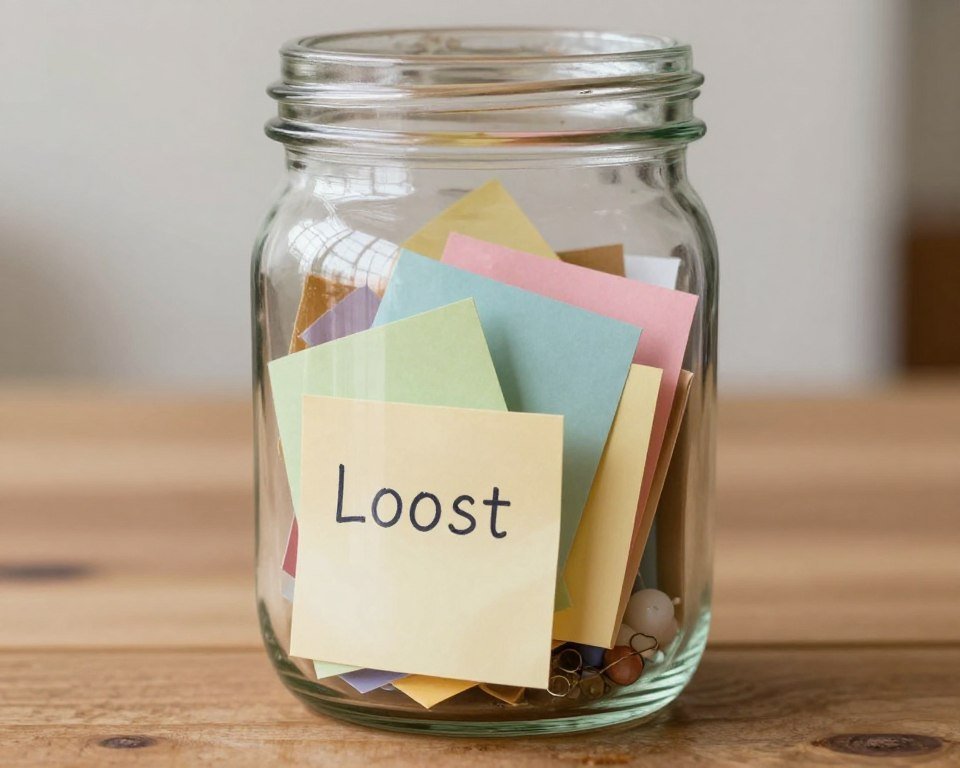 A memory jar filled with written notes for a happy birthday in heaven celebration A memory jar filled with written notes for a happy birthday in heaven celebration