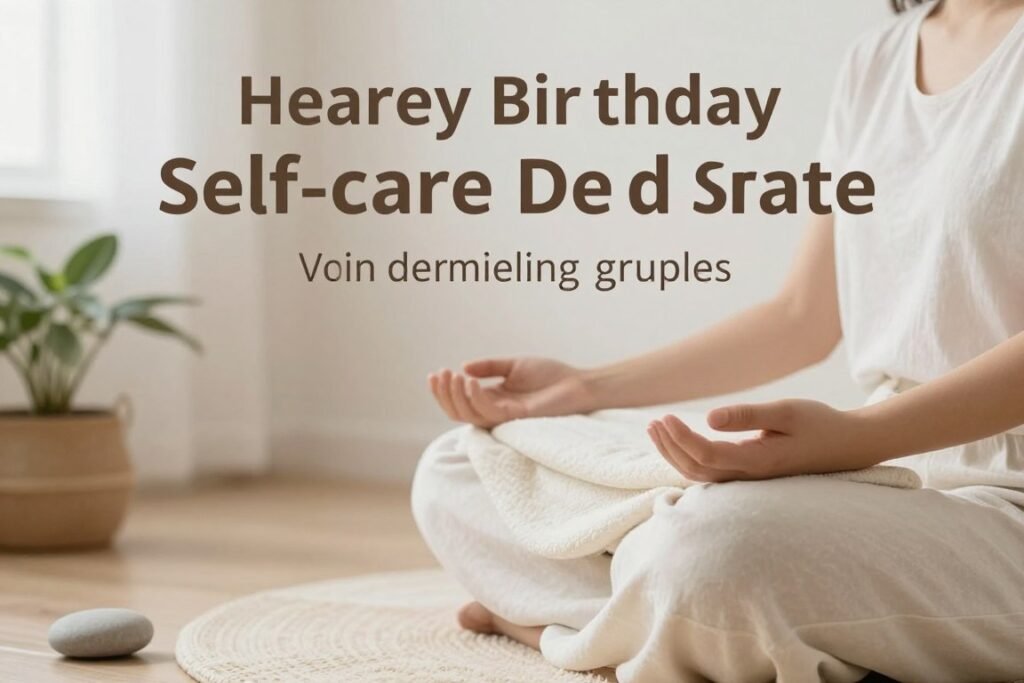 A peaceful meditation space with soft lighting for self-care on a happy birthday in heaven remembrance day A peaceful meditation space with soft lighting for self-care on a happy birthday in heaven remembrance day