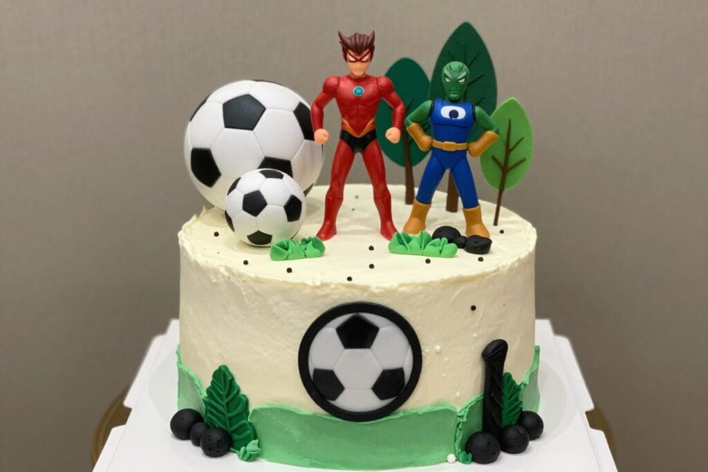 A personalized birthday cake for a nephew with his favorite theme or hobby represented in the decoration