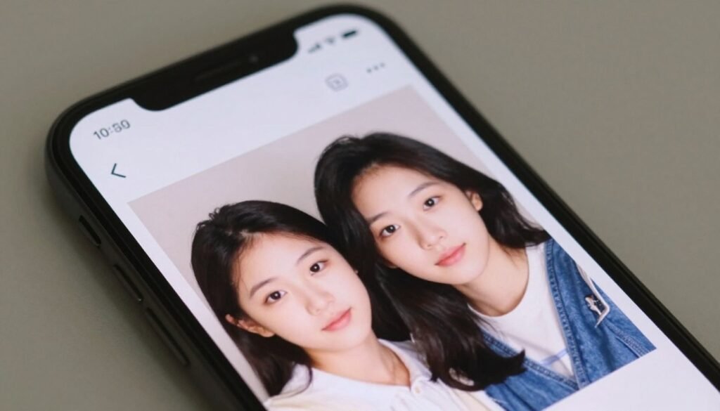 A phone displaying a social media birthday post for a cousin