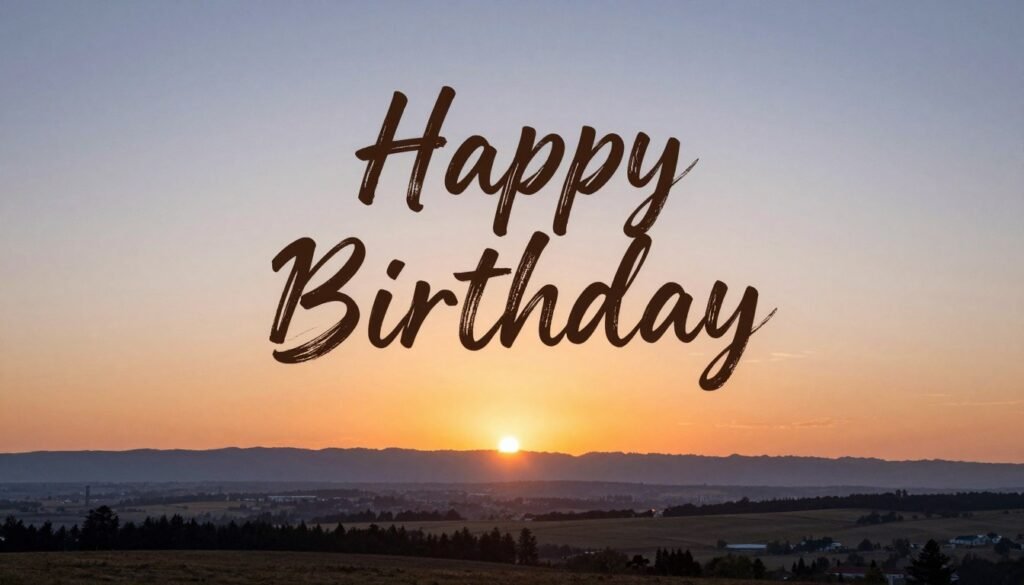 A serene sunrise or beautiful landscape symbolizing new beginnings and inspiration for birthday celebrations