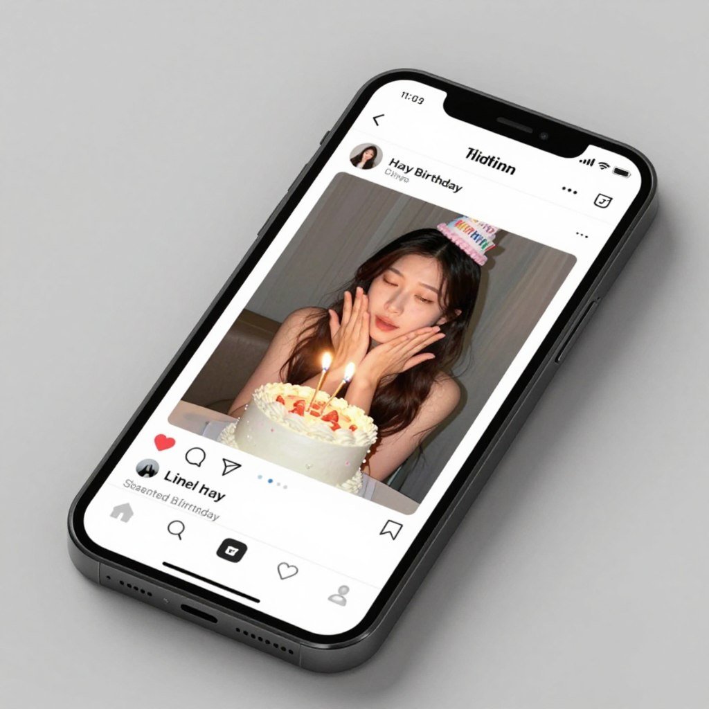 A smartphone displaying a social media birthday post for a brother-in-law