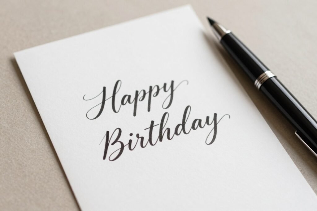 An elegant birthday card with space for writing happy birthday wishes and quotes An elegant birthday card with space for writing happy birthday wishes and quotes