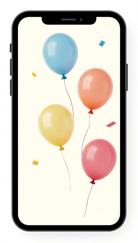 Animated happy birthday template Instagram showing motion elements without text Animated happy birthday template Instagram showing motion elements without text