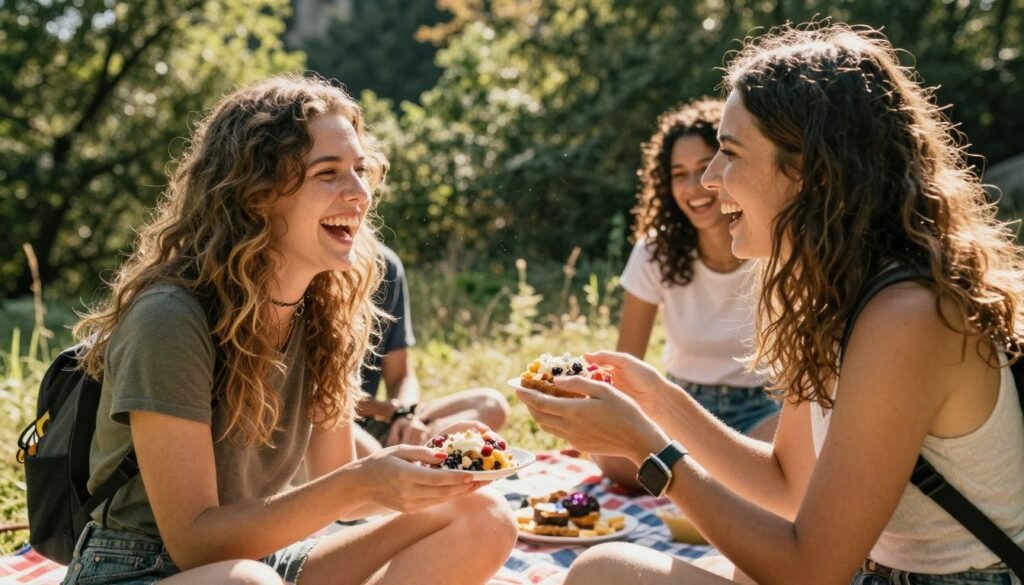 Best friends enjoying a birthday experience together, laughing and creating memories