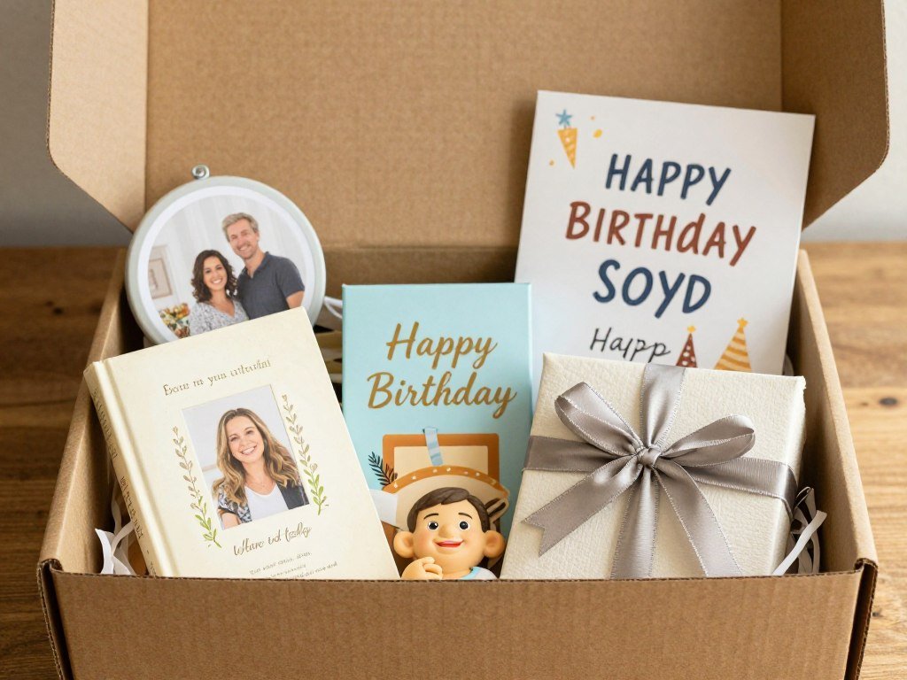 Birthday care package from mom to son, showing happy birthday son from mom gifts sent with love
