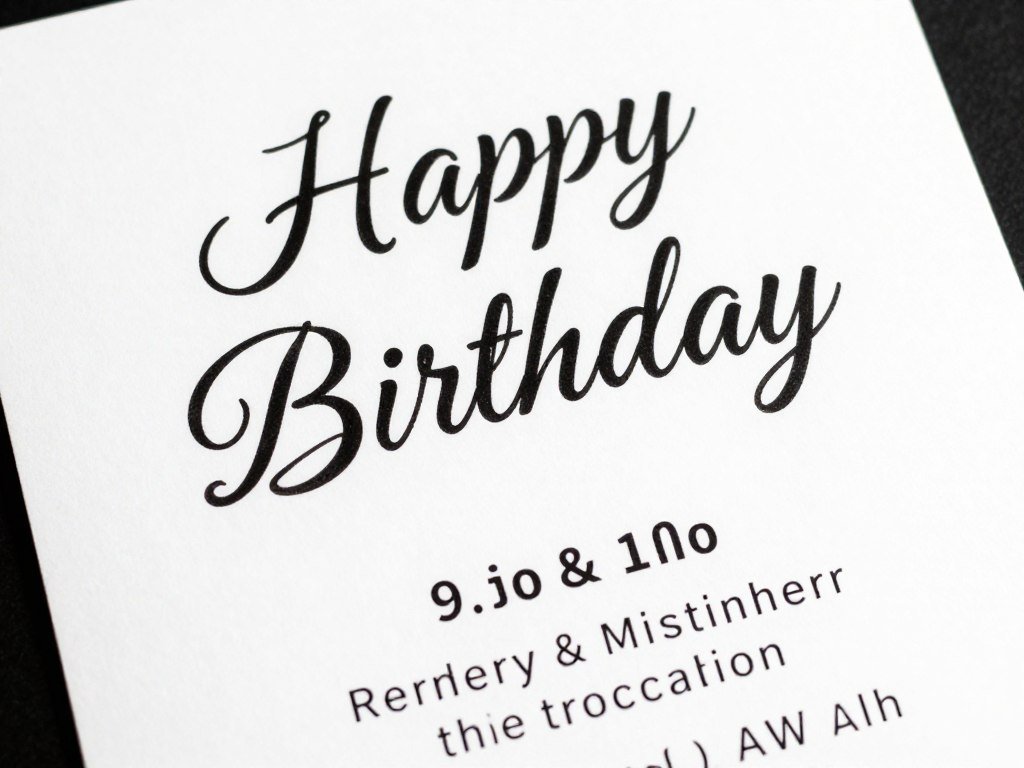 Birthday invitation showing effective contrast between script and sans-serif happy birthday fonts Birthday invitation showing effective contrast between script and sans-serif happy birthday fonts