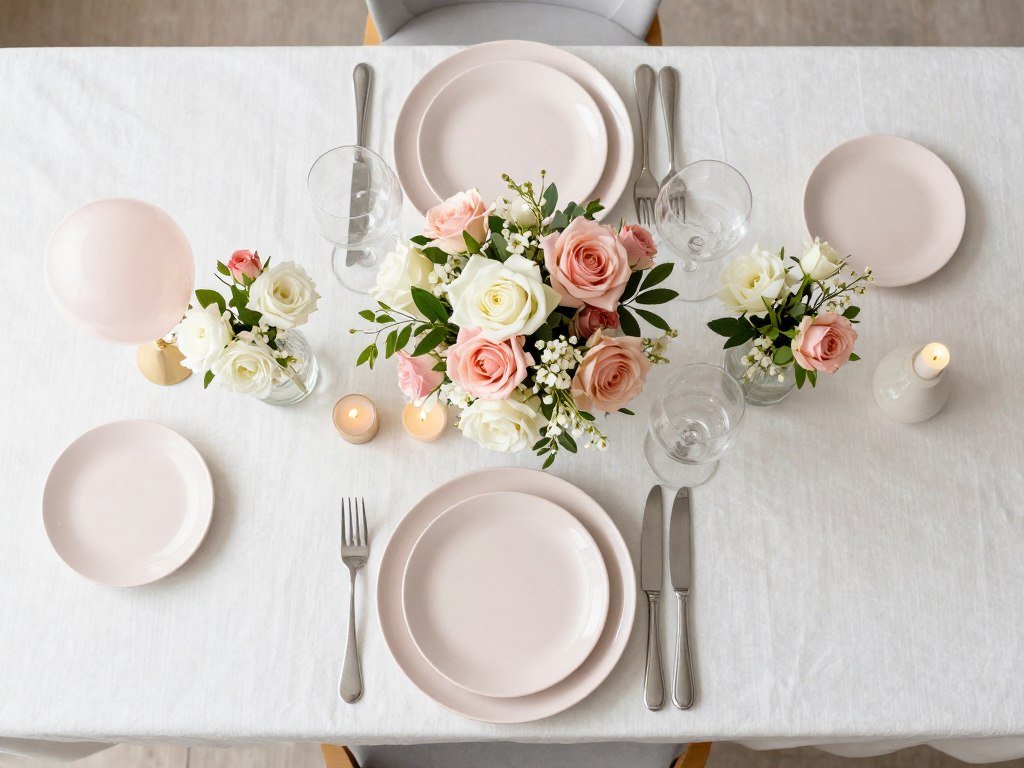 Birthday table setting with pastel colors for happy birthday wishes pics Birthday table setting with pastel colors for happy birthday wishes pics