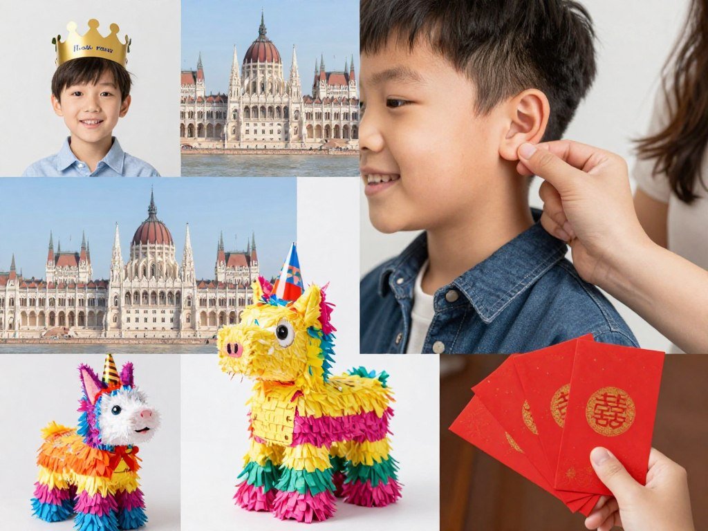 Birthday traditions from around the world showing different celebration styles