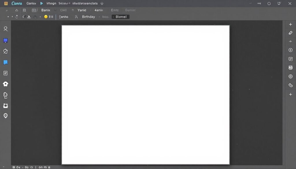 Canva interface showing text-free happy birthday template Instagram options Canva interface showing text-free happy birthday template Instagram options