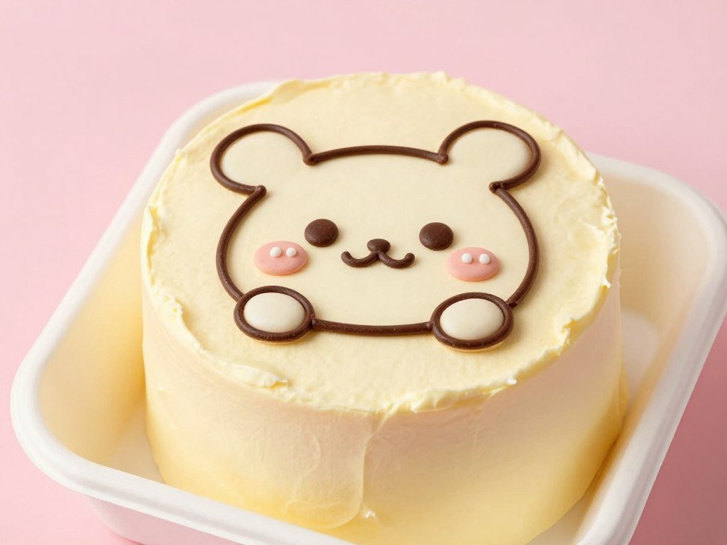 Character-themed bento cake featuring a cute cartoon design