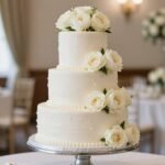 Exquisite Wedding Cake Designs to Inspire Your Perfect Day Classic white wedding cake with cascading fresh flowers and subtle piping details