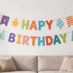 Creative Happy Birthday Banner Ideas for Memorable Celebrations Colorful happy birthday banner hanging across a decorated party space with balloons