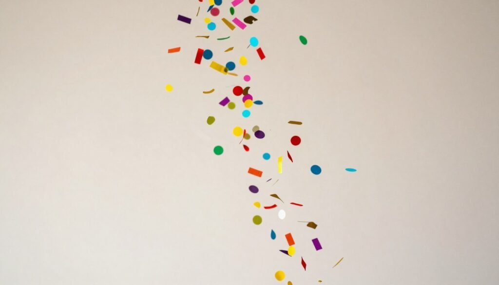 Confetti being thrown for a happy birthday Instagram story Confetti being thrown for a happy birthday Instagram story
