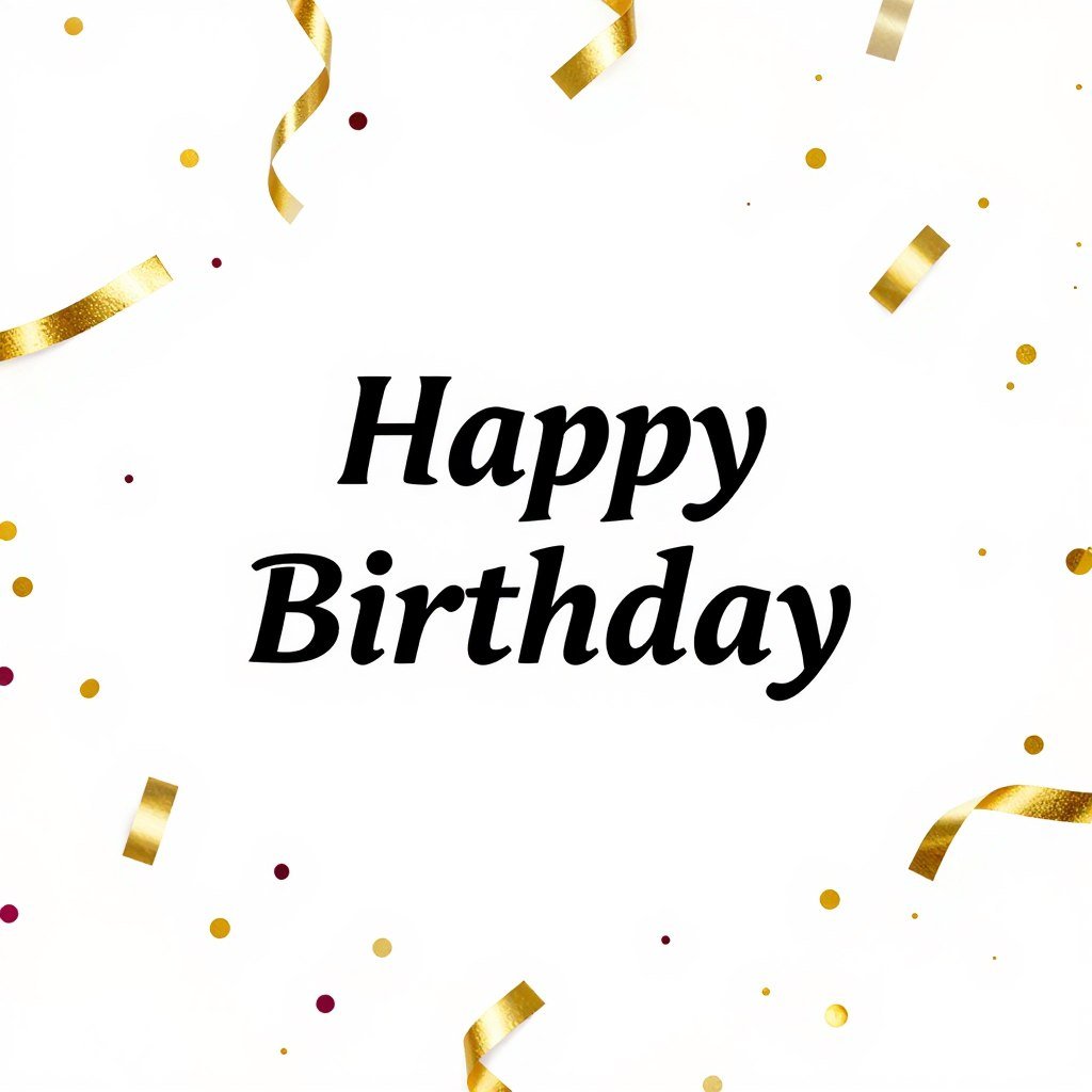 Confetti happy birthday template Instagram with scattered confetti design Confetti happy birthday template Instagram with scattered confetti design