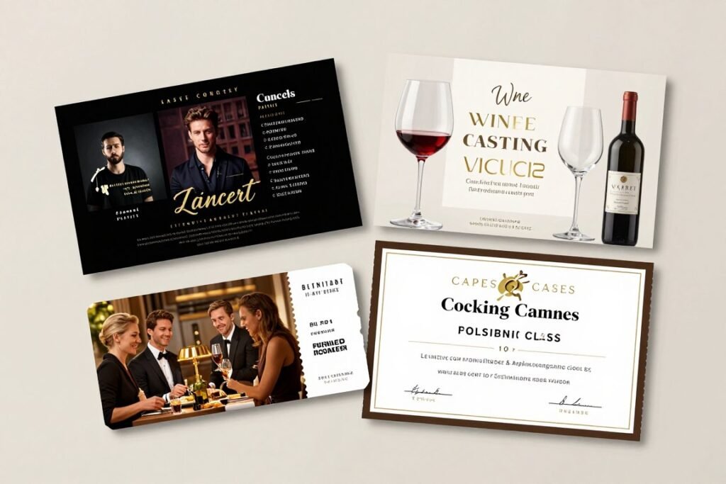 Creatively presented experience gift for happy birthday woman