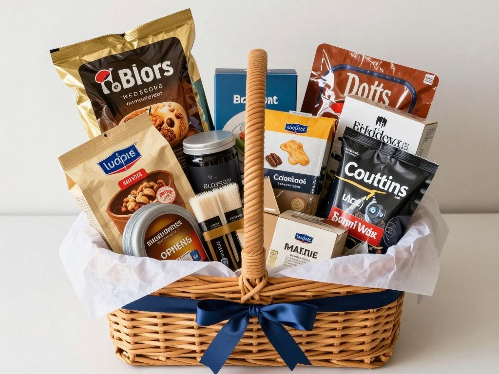 Custom gift basket filled with brother's favorite items Custom gift basket filled with brother's favorite items