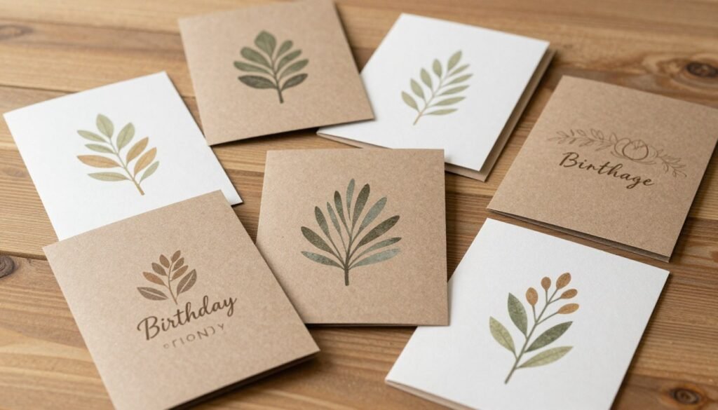 Eco-friendly birthday cards made from recycled and sustainable materials Eco-friendly birthday cards made from recycled and sustainable materials