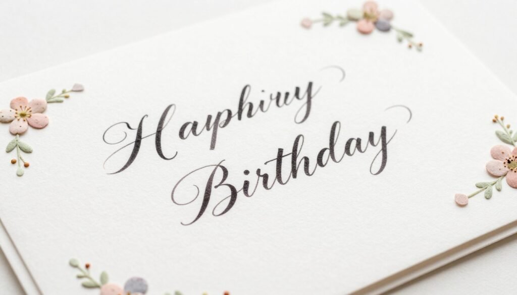 Elegant birthday card with inspirational quote for happy birthday sister in law