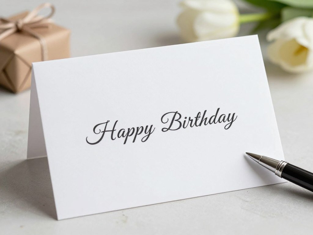 Elegant birthday card with space for a meaningful quote Elegant birthday card with space for a meaningful quote