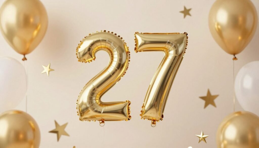 Elegant milestone birthday celebration with gold decorations and the number displayed prominently