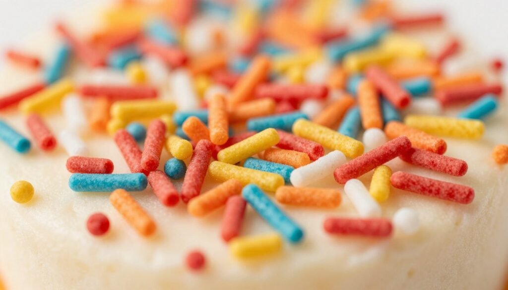 Extreme close-up of birthday cake texture and sprinkles for happy birthday wishes pics Extreme close-up of birthday cake texture and sprinkles for happy birthday wishes pics