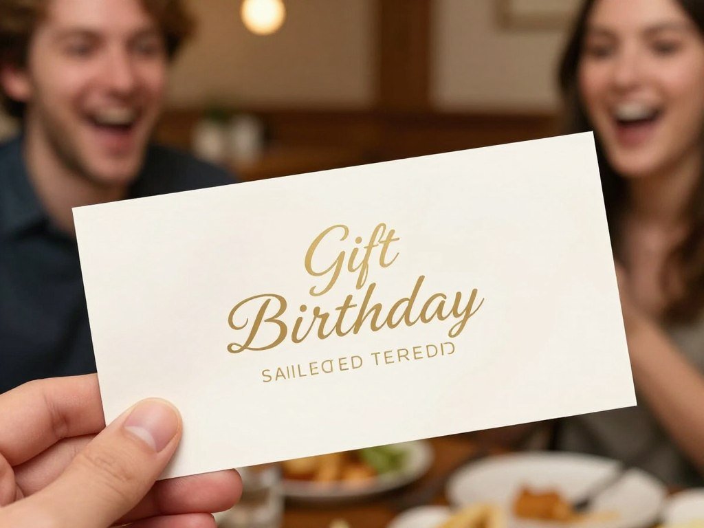 Gift certificate for an experience being presented as a birthday gift Gift certificate for an experience being presented as a birthday gift