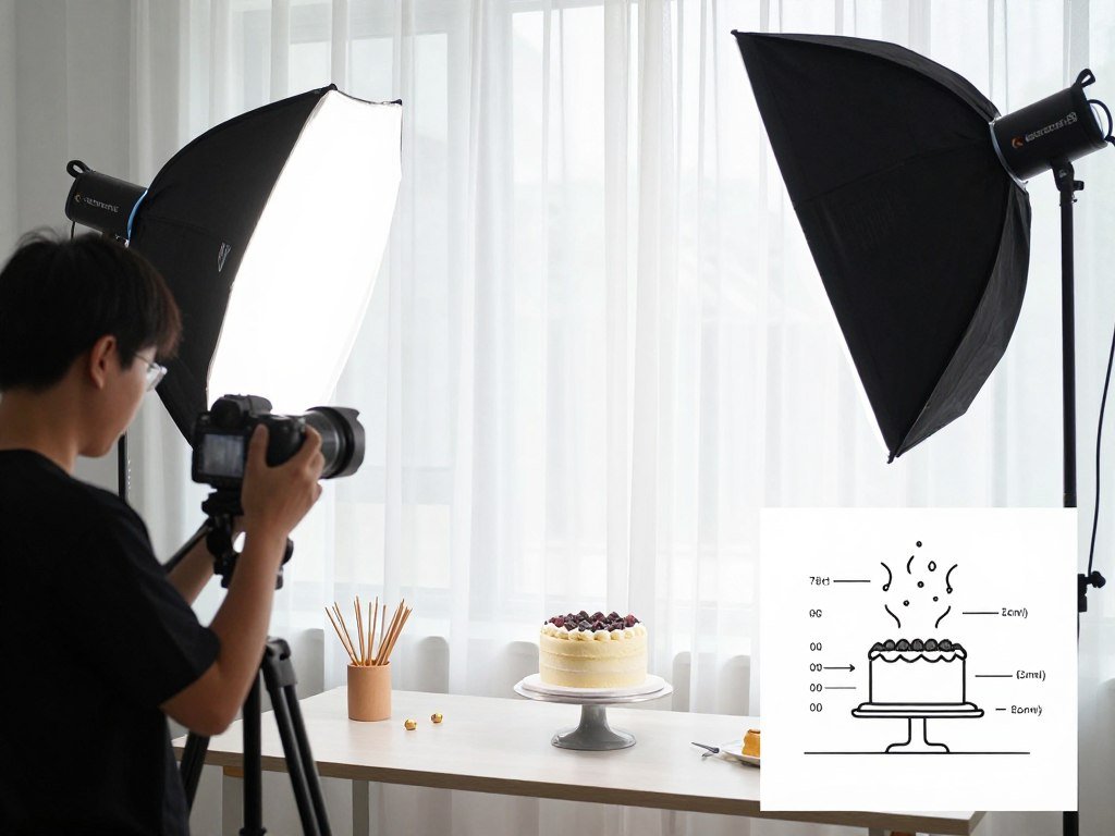 Happy birthday cake photography lighting setup Happy birthday cake photography lighting setup
