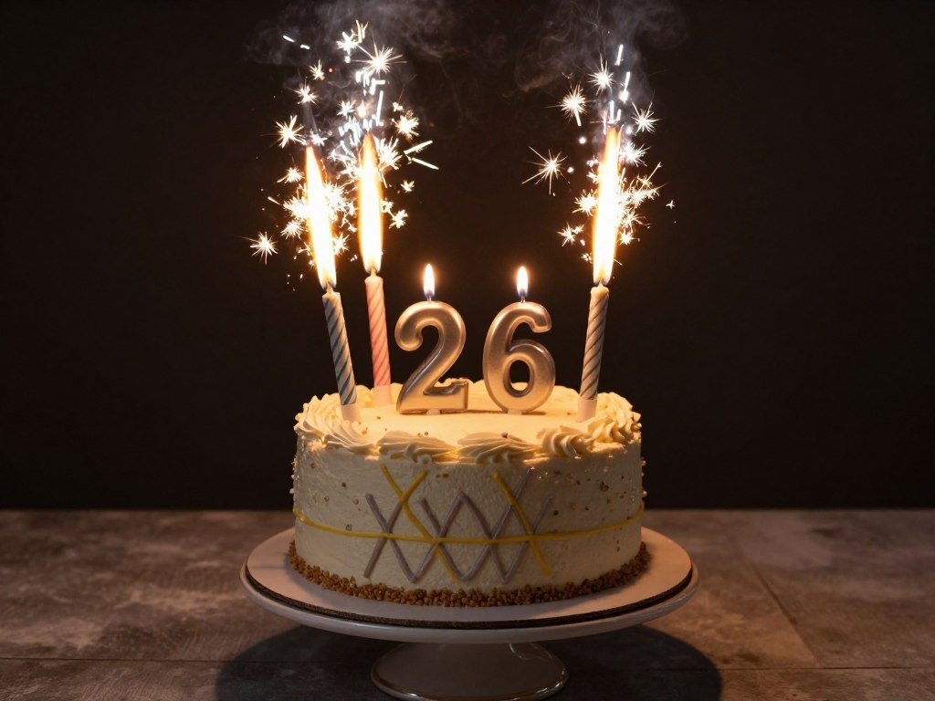 Happy birthday cake with creative candle arrangements Happy birthday cake with creative candle arrangements