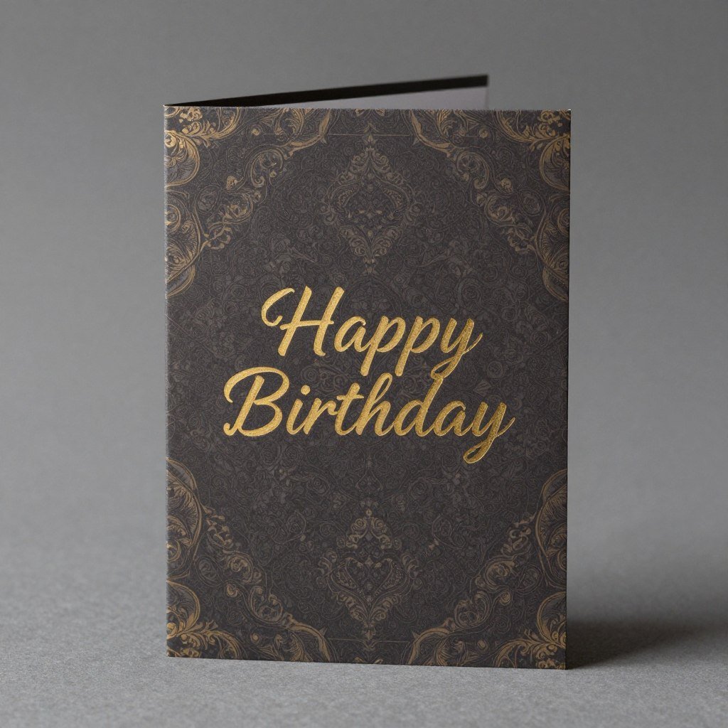 Happy birthday card for husband with sophisticated design