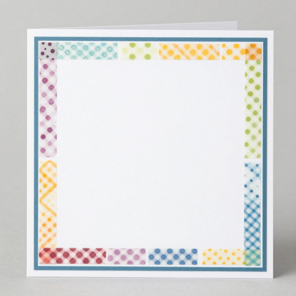 Happy birthday card with washi tape decorations