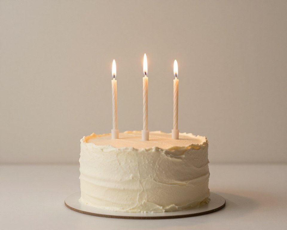 Happy birthday wishes for him - simple birthday celebration with cake and candles