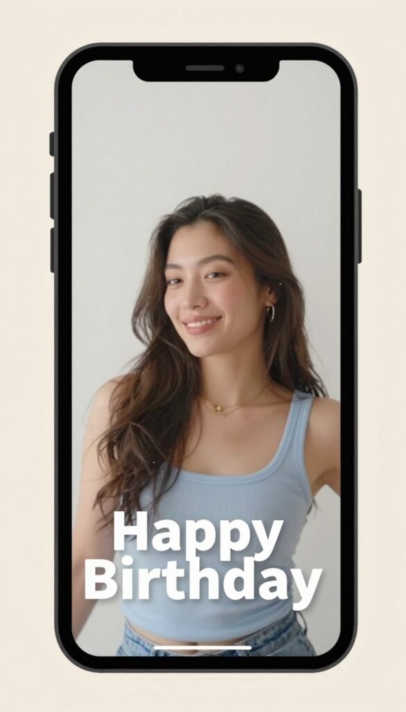 Instagram Reel happy birthday template in vertical 9:16 format Instagram Reel happy birthday template in vertical 9:16 format
