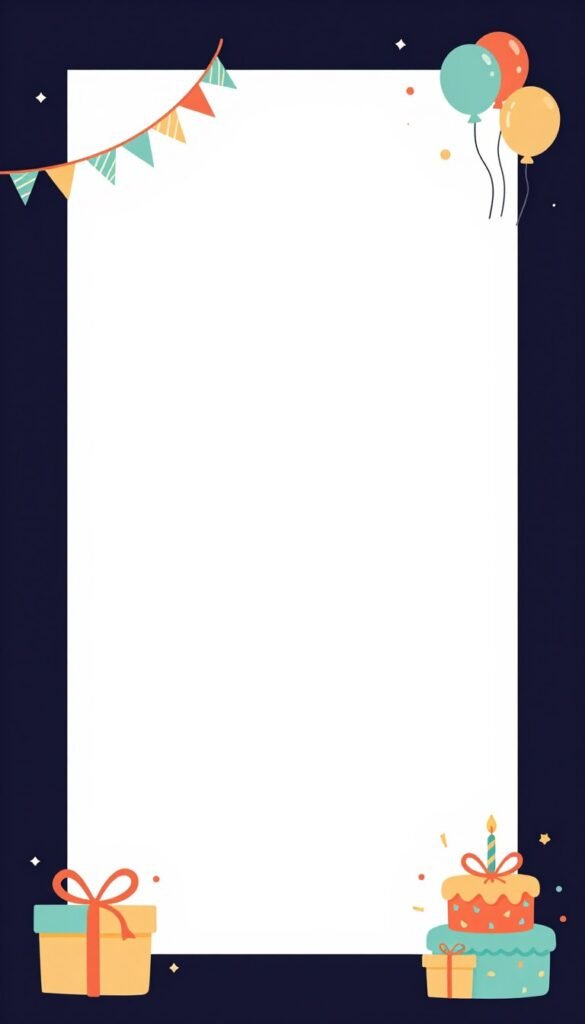 Instagram Story happy birthday template in vertical 9:16 format Instagram Story happy birthday template in vertical 9:16 format