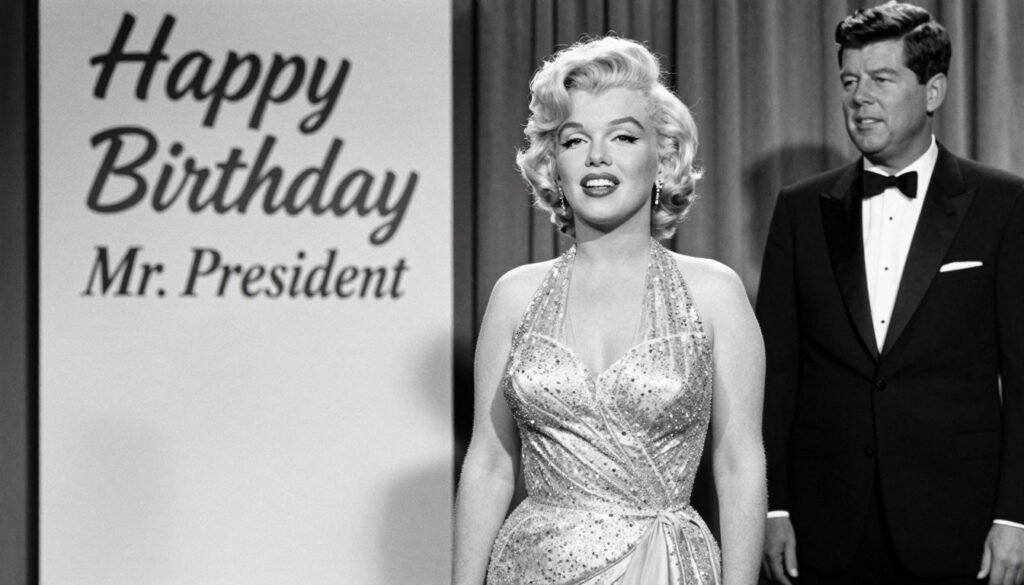Marilyn Monroe's famous happy birthday performance for President Kennedy