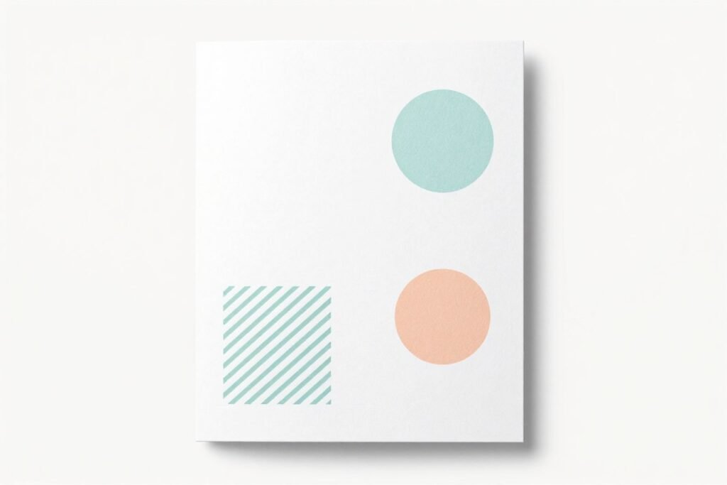 Minimalist happy birthday card with simple geometric design