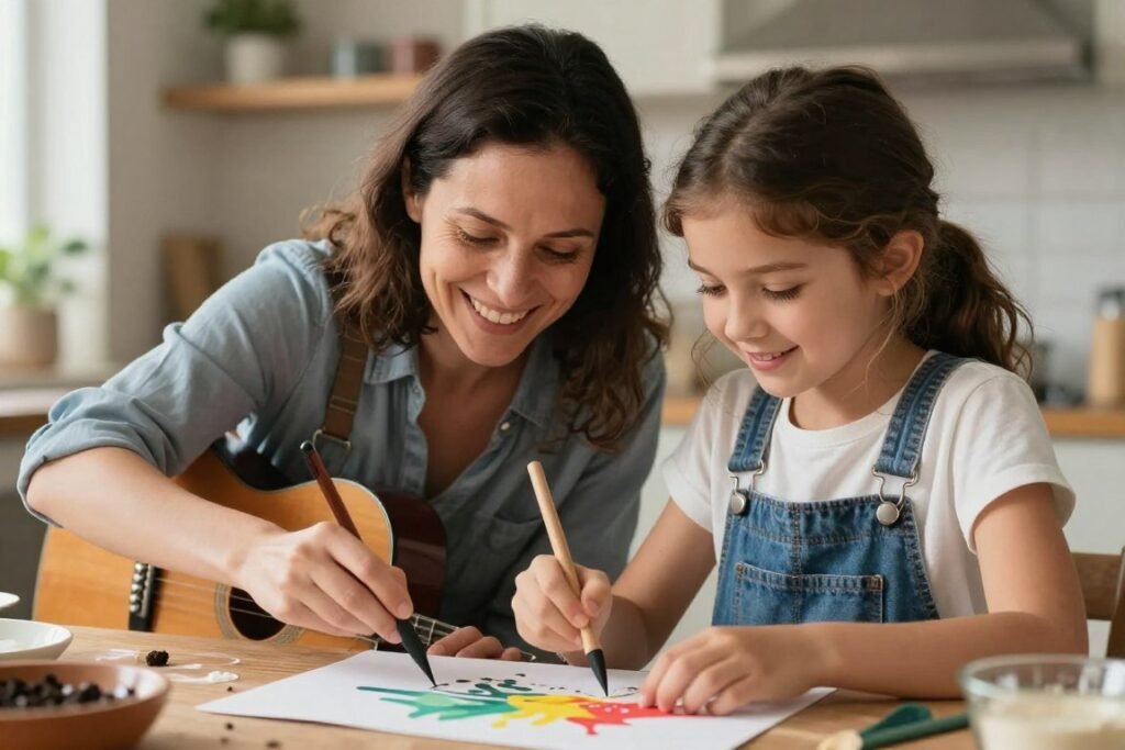 Mother and daughter engaged in a shared hobby or passion, perfect for a happy birthday daughter from mom Pinterest celebration Mother and daughter engaged in a shared hobby or passion, perfect for a happy birthday daughter from mom Pinterest celebration