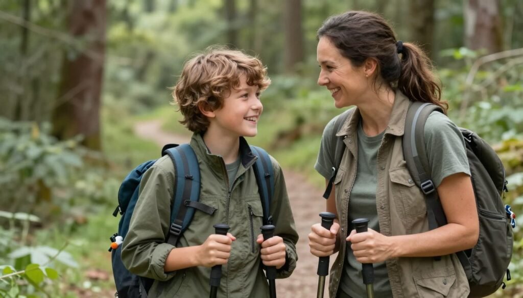 Mother and son enjoying an experience gift together, representing happy birthday son from mom activities