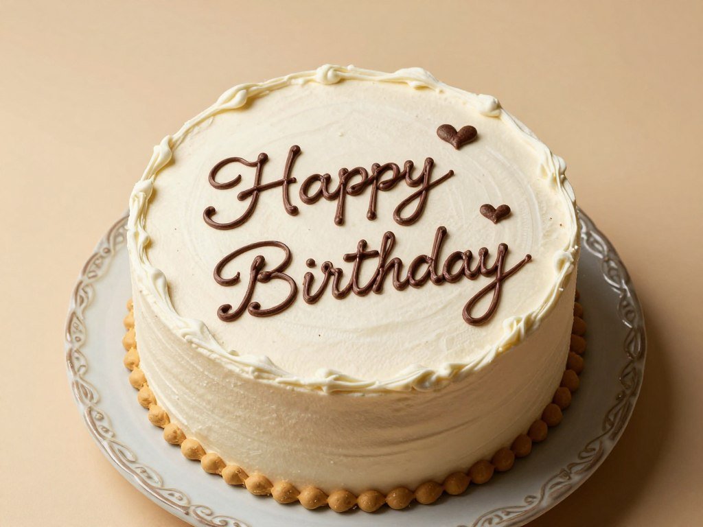 Personalized happy birthday cake with custom message and decorations Personalized happy birthday cake with custom message and decorations