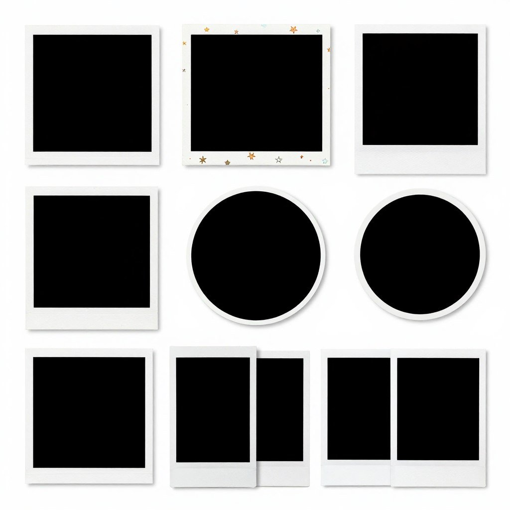 Photo collage happy birthday template with frames for multiple images Photo collage happy birthday template with frames for multiple images