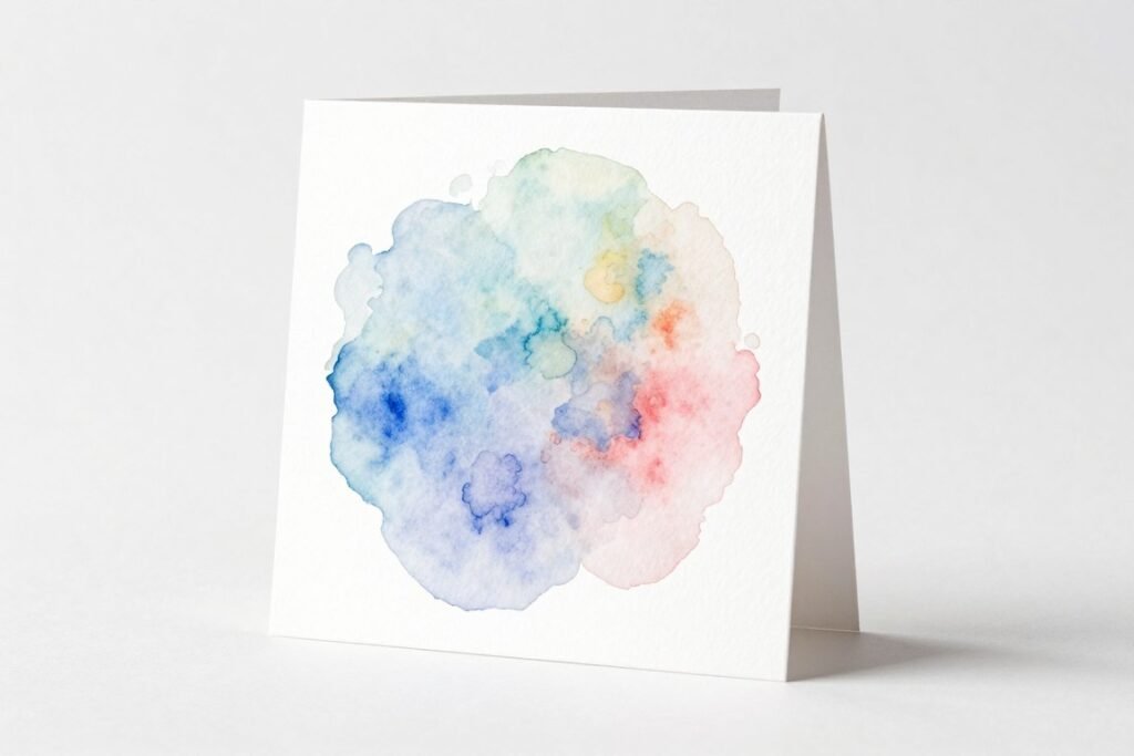 Simple watercolor birthday card with beautiful color blending Simple watercolor birthday card with beautiful color blending