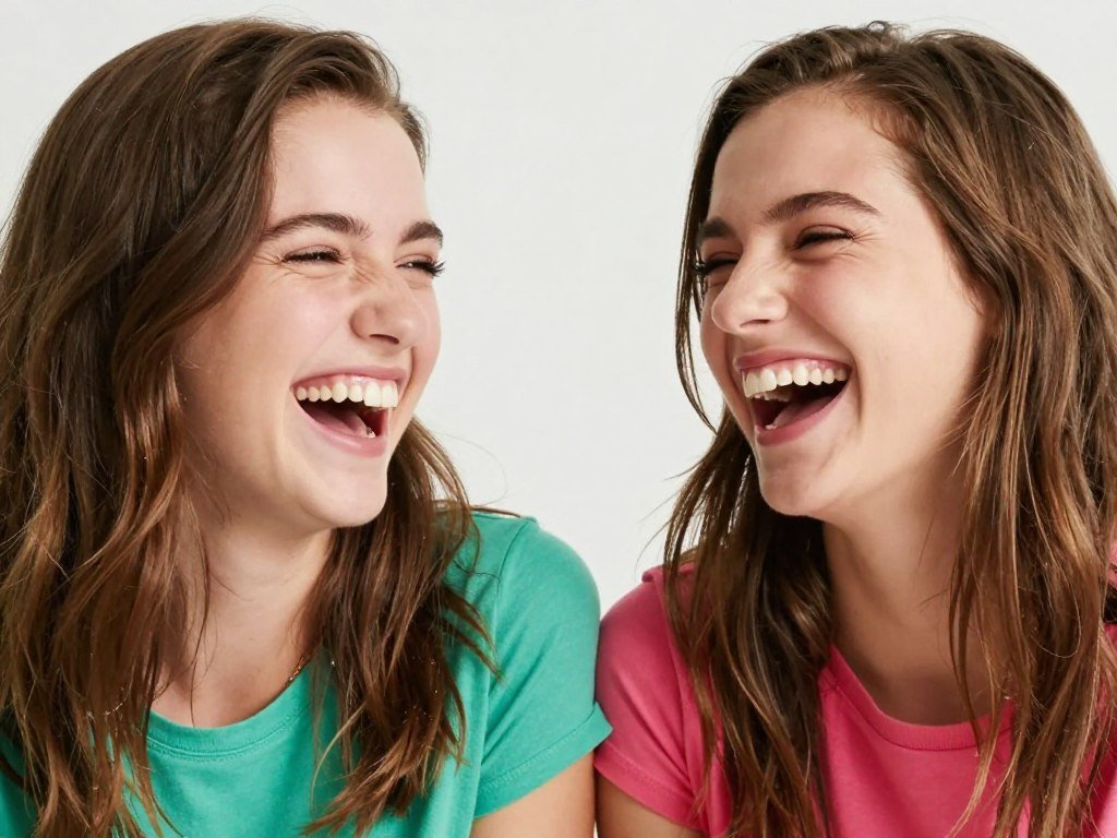 Sisters laughing together, perfect for funny happy birthday sister quotes Sisters laughing together, perfect for funny happy birthday sister quotes