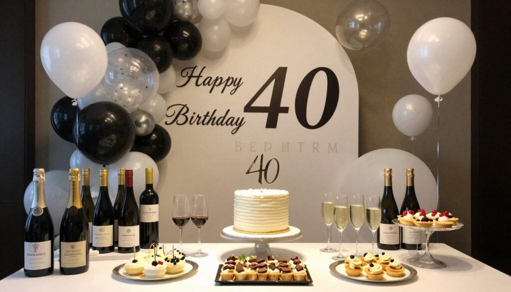 Sophisticated 40th birthday celebration