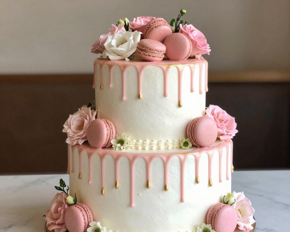 15th birthday cake with pink and gold drips 15th birthday cake with pink and gold drips
