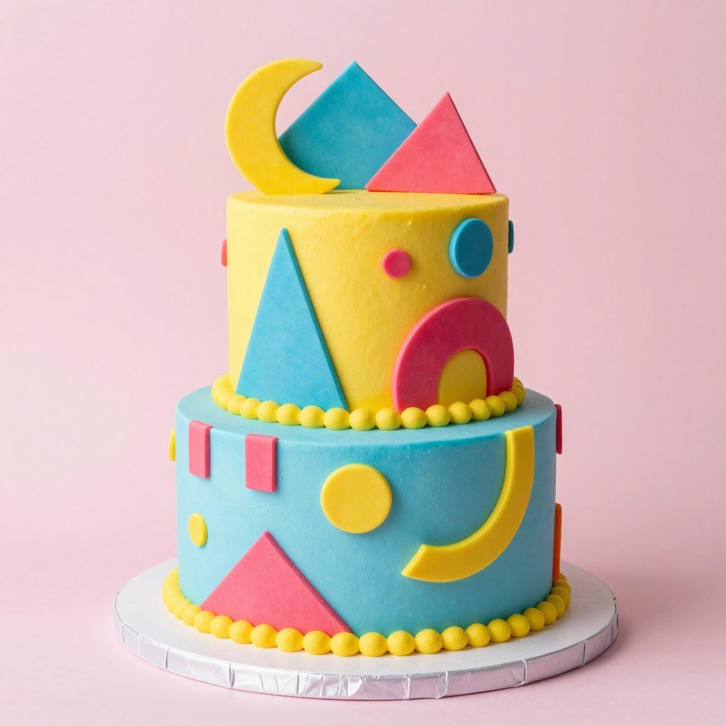 1960s mod vintage cake design
