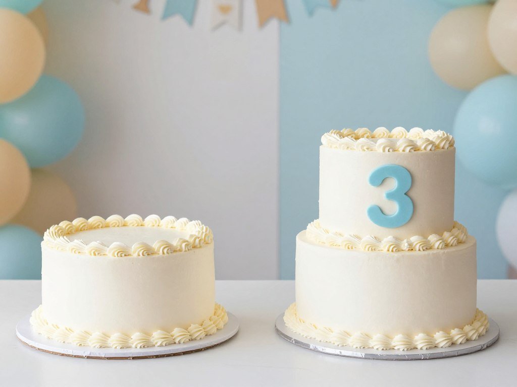 Baby smash cake and main birthday cake Baby smash cake and main birthday cake