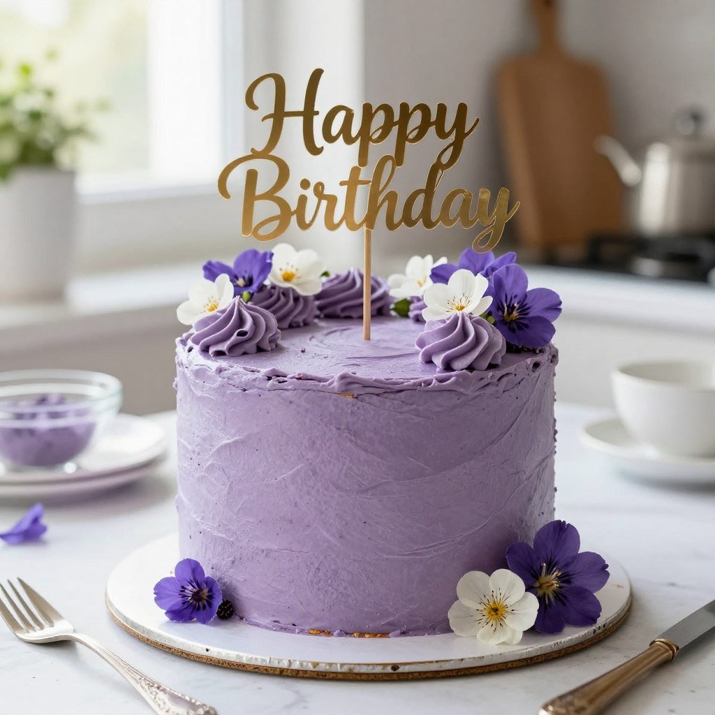 DIY purple birthday cake aesthetic budget friendly