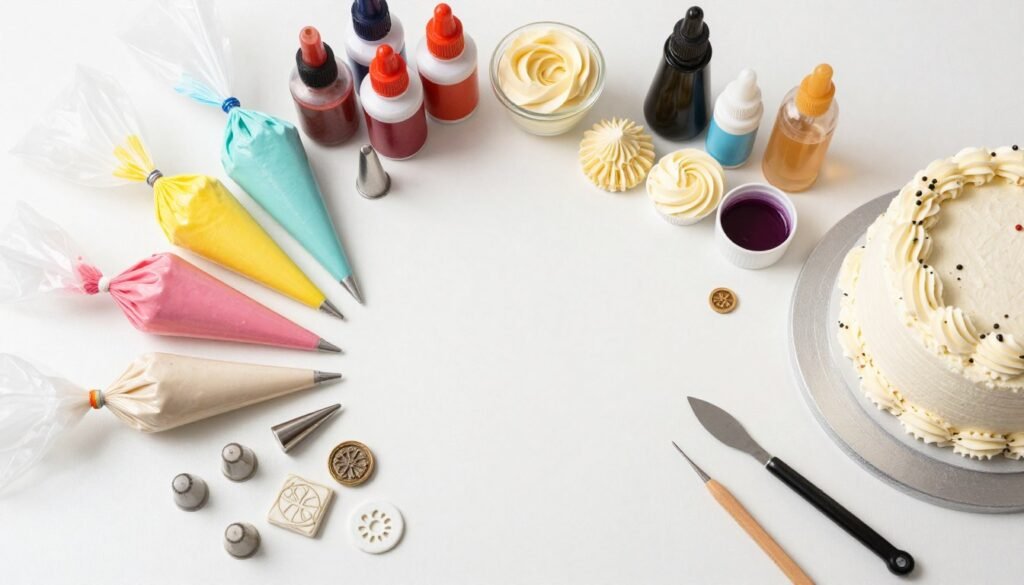 DIY vintage cake decorating supplies and tools