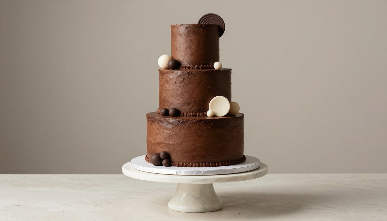 Elegant birthday cake designs for dad featuring classic chocolate layers and sophisticated decorations